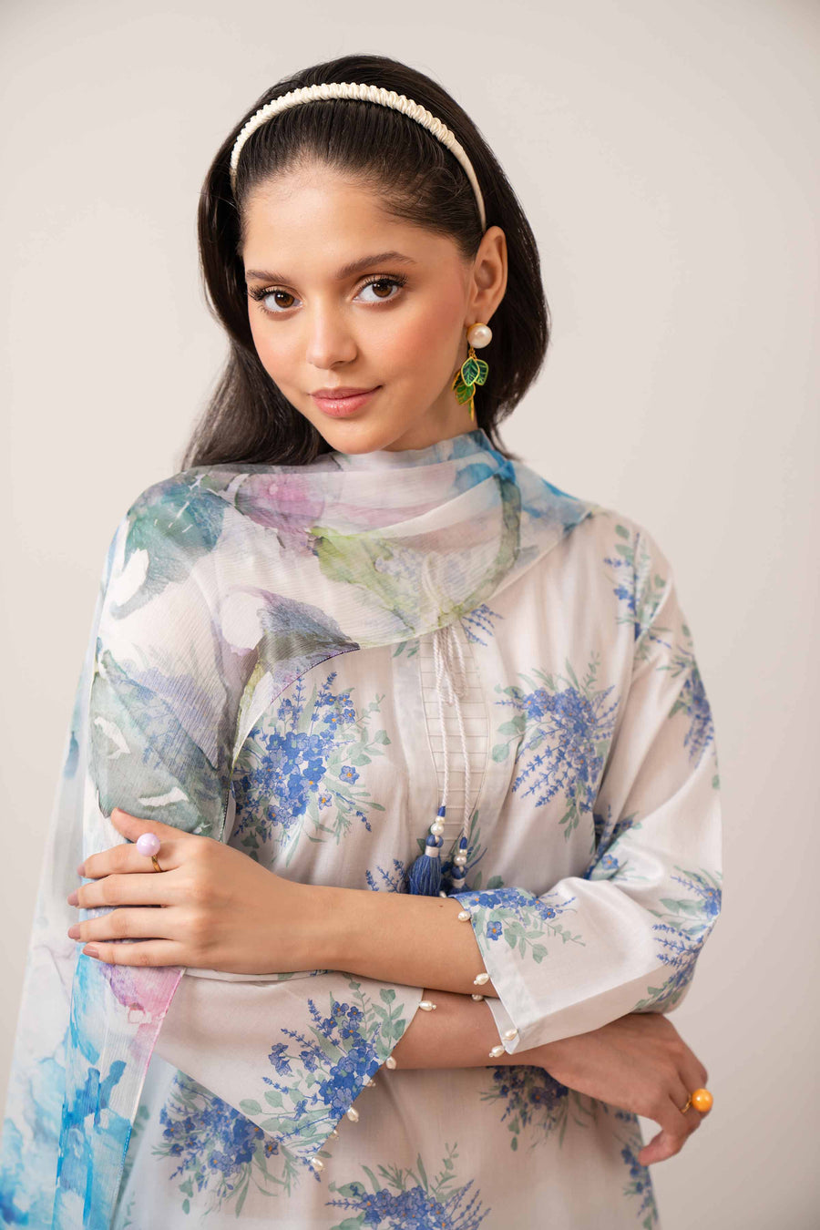 Nishat Summer Unstitched Printed Lawn 3Pc Suit - 42401170