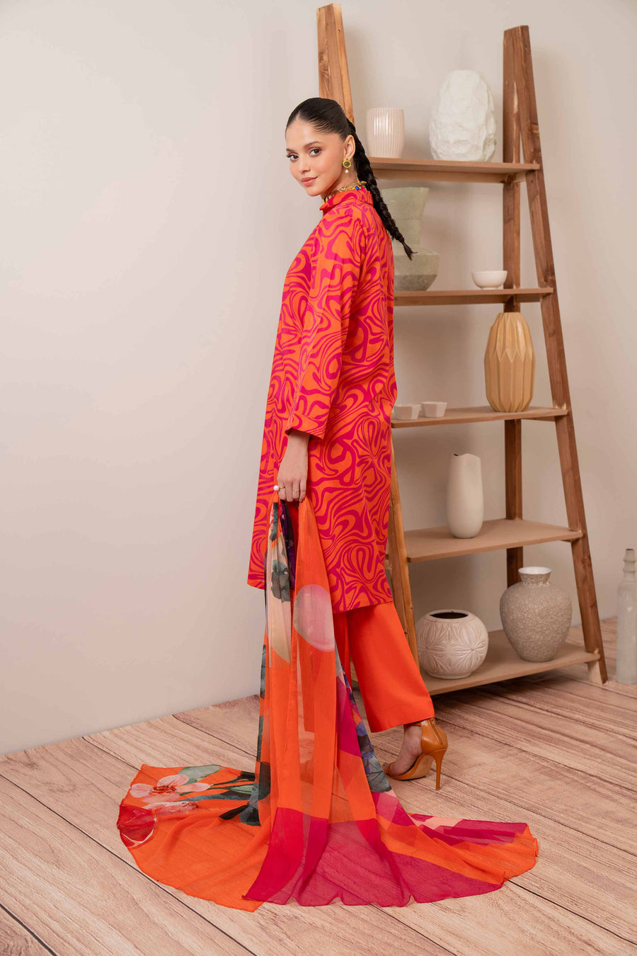 Nishat Summer Unstitched Printed Lawn 3Pc Suit - 42401171