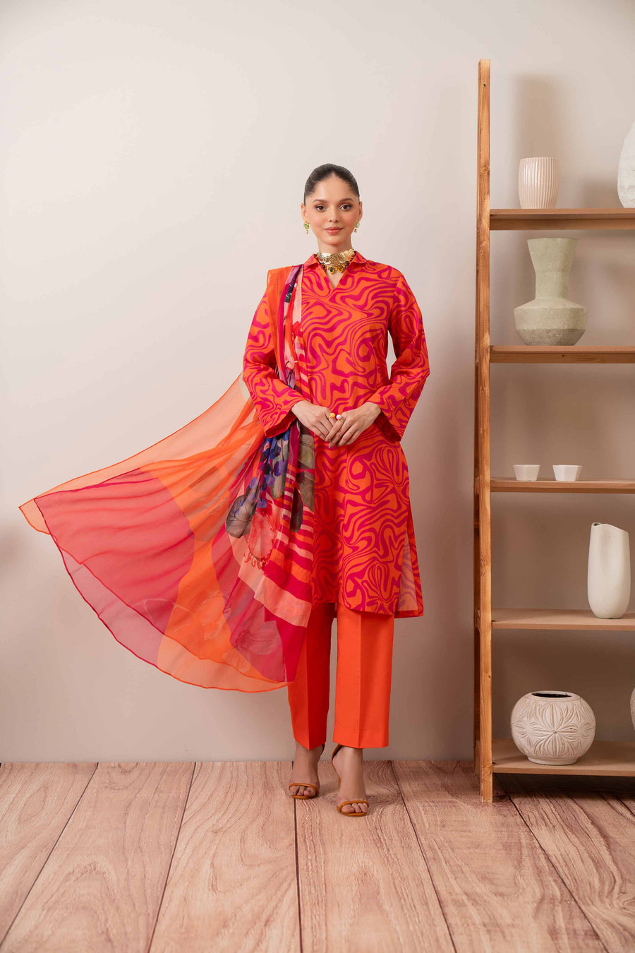Nishat Summer Unstitched Printed Lawn 3Pc Suit - 42401171