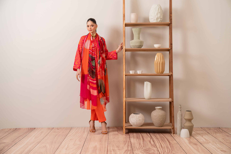 Nishat Summer Unstitched Printed Lawn 3Pc Suit - 42401171