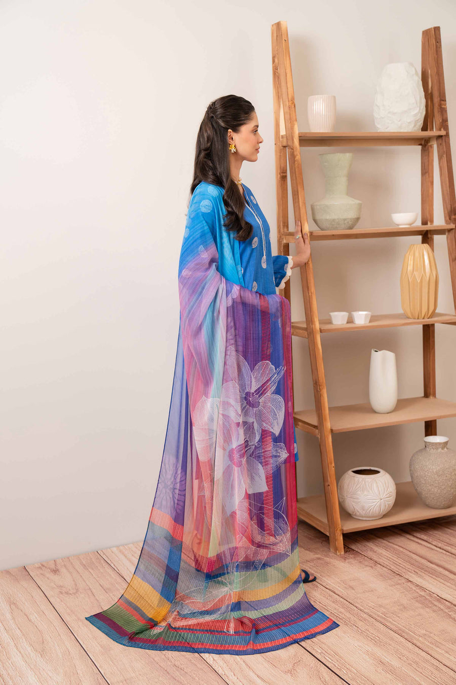 Nishat Summer Unstitched Printed Lawn 3Pc Suit - 42401172