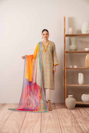 Nishat Summer Unstitched Printed Lawn 3Pc Suit - 42401173
