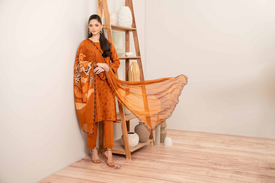 Nishat Summer Unstitched Printed Lawn 3Pc Suit - 42401174