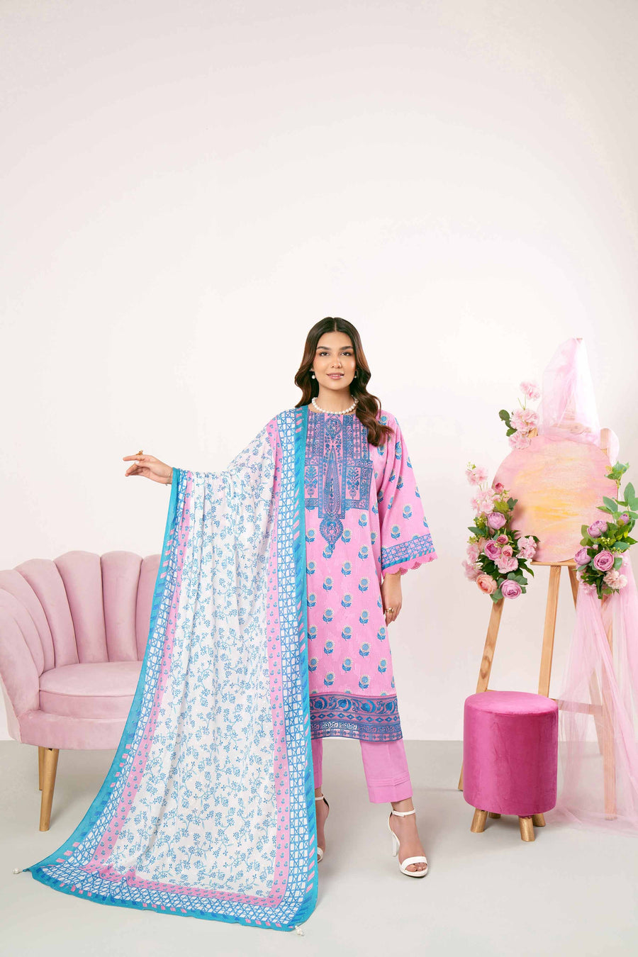 Nishat Summer Unstitched Embroidered Jacquard 3Pc Suit - 42401178