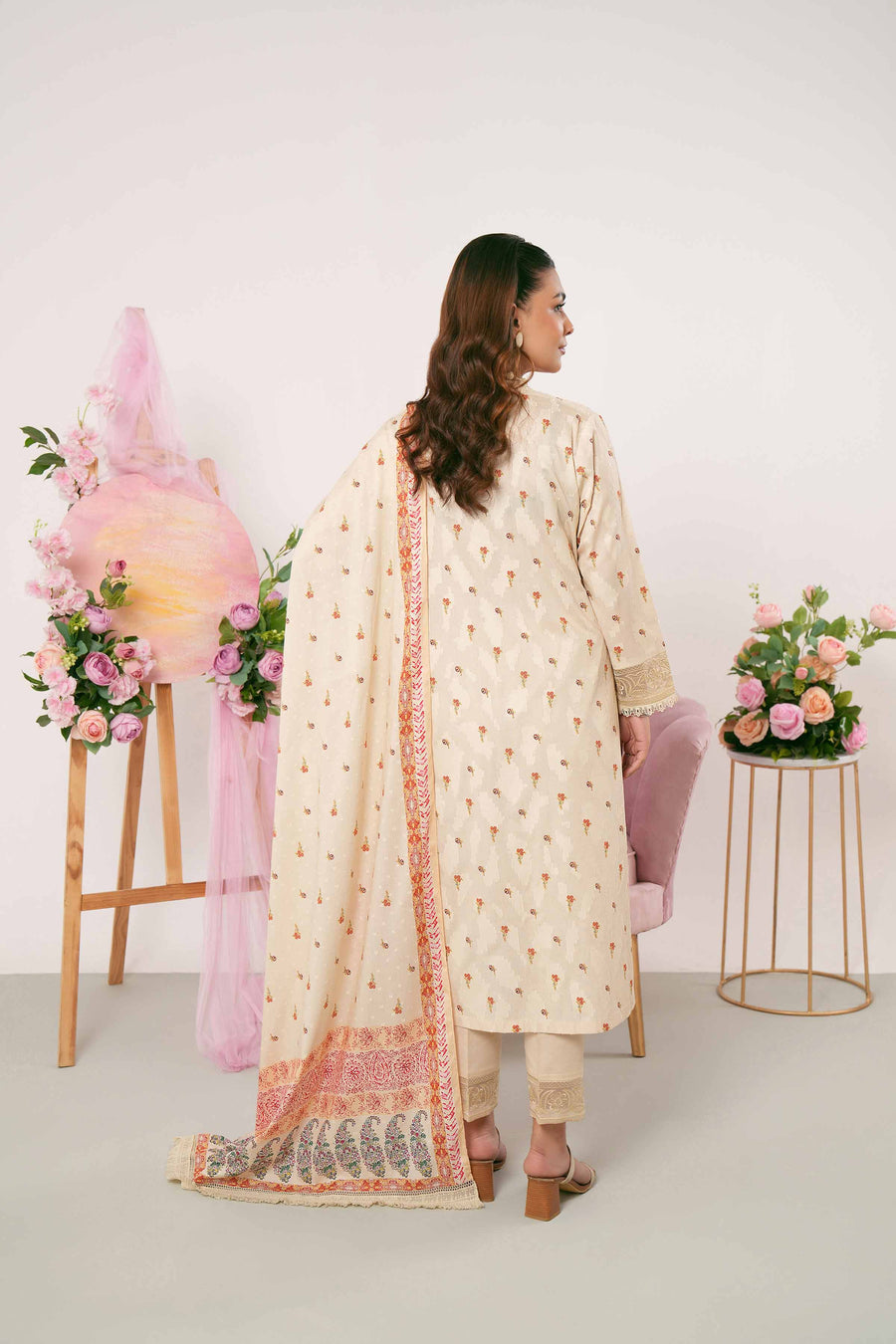 Nishat Summer Unstitched Embroidered Jacquard 3Pc Suit - 42401179