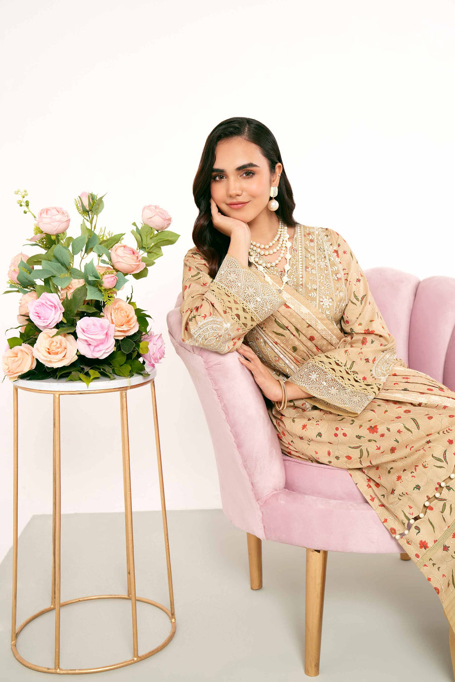 Nishat Summer Unstitched Embroidered Jacquard 3Pc Suit - 42401181