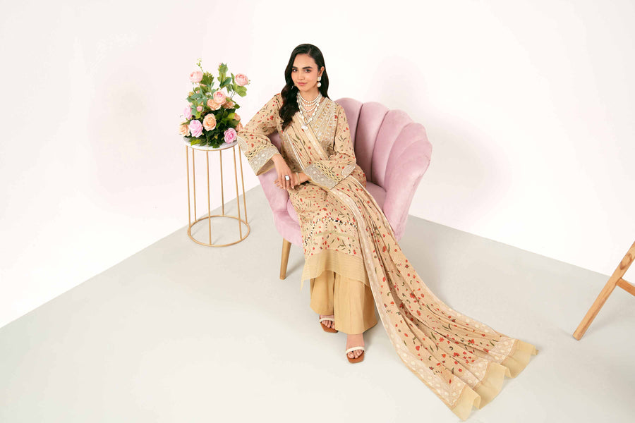 Nishat Summer Unstitched Embroidered Jacquard 3Pc Suit - 42401181
