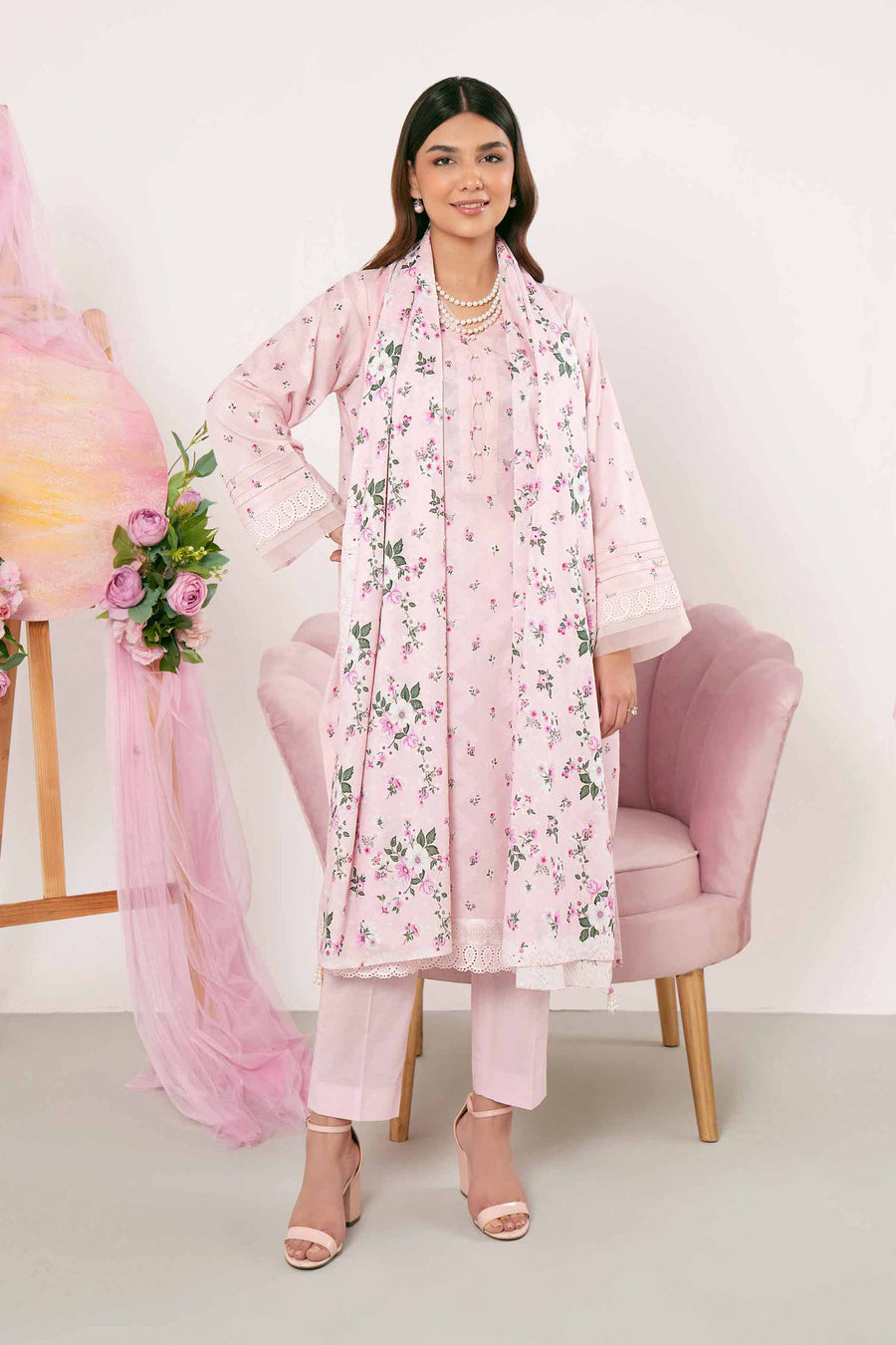 Nishat Summer Unstitched Printed Jacquard 3Pc Suit - 42401182