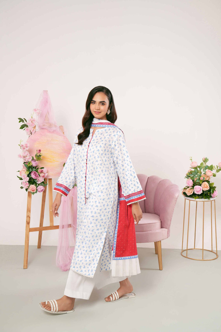 Nishat Summer Unstitched Printed Jacquard 3Pc Suit - 42401183