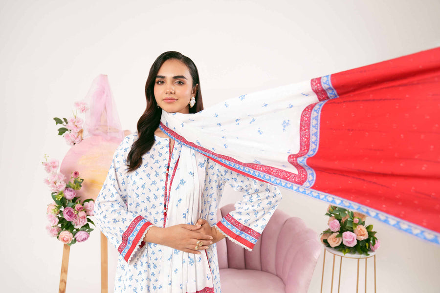 Nishat Summer Unstitched Printed Jacquard 3Pc Suit - 42401183