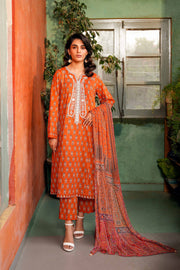 Nishat Summer Unstitched Embroidered Lawn 3Pc Suit - 42401200