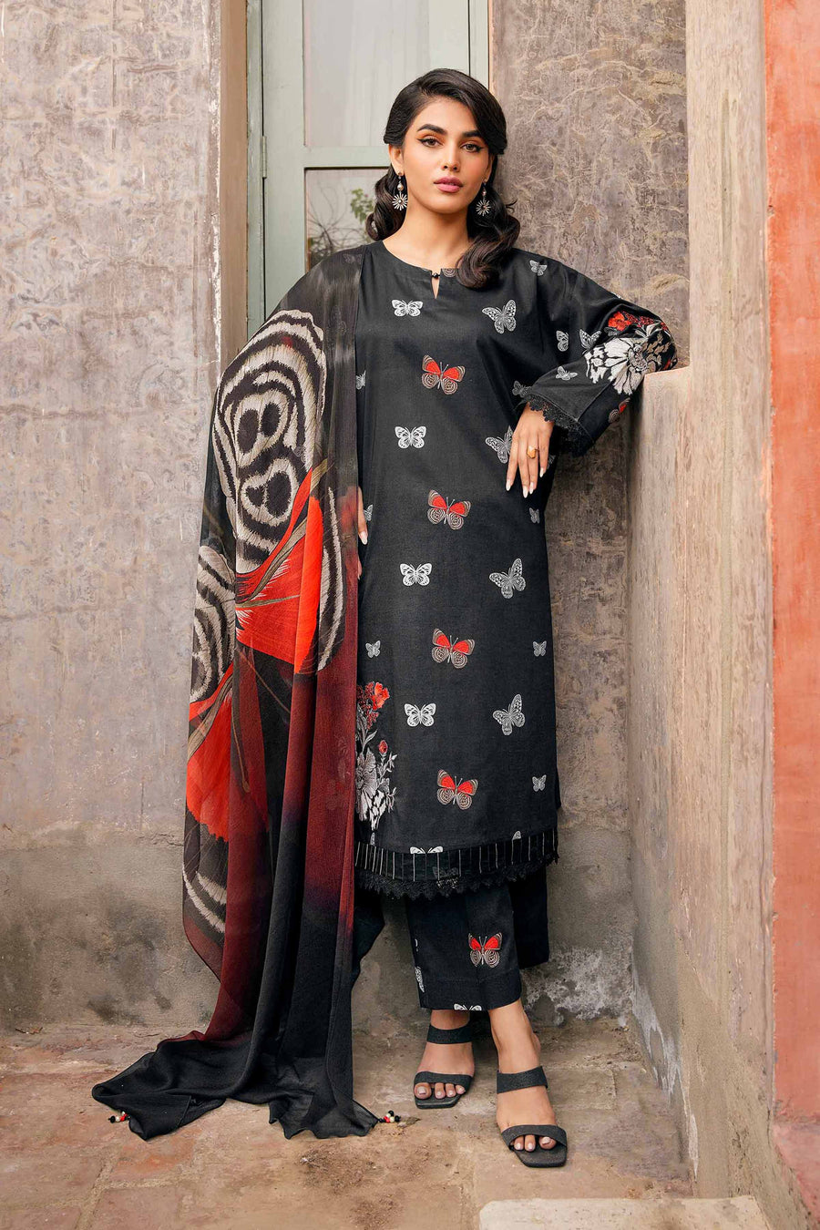 Nishat Summer Unstitched Embroidered Lawn 3Pc Suit - 42401202