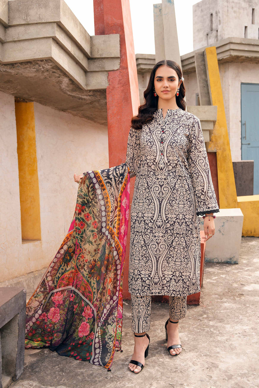Nishat Summer Unstitched Printed Lawn 3Pc Suit - 42401204
