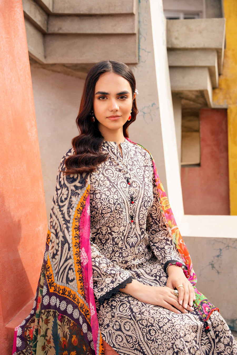 Nishat Summer Unstitched Printed Lawn 3Pc Suit - 42401204