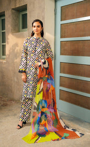 Nishat Summer Unstitched Printed Lawn 3Pc Suit - 42401207