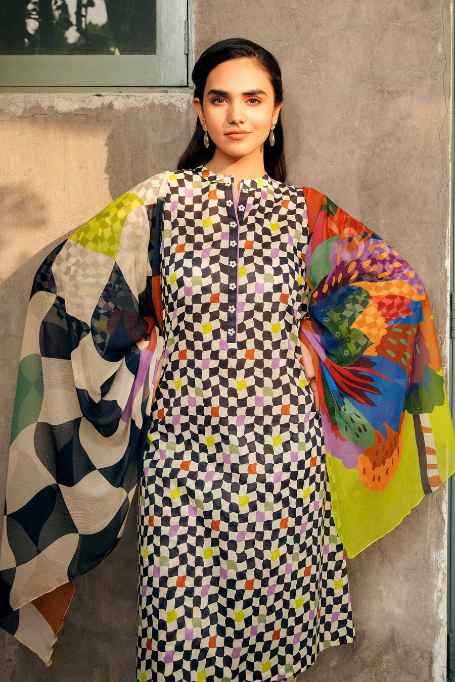 Nishat Summer Unstitched Printed Lawn 3Pc Suit - 42401207