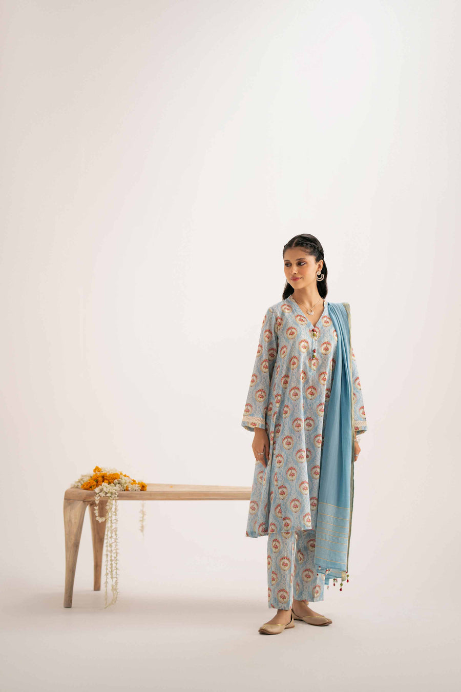 Nishat Summer Unstitched Printed Lawn 3Pc Suit - 42401214