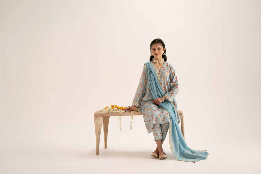 Nishat Summer Unstitched Printed Lawn 3Pc Suit - 42401214
