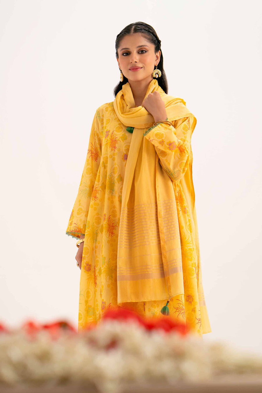 Nishat Summer Unstitched Printed Lawn 3Pc Suit - 42401216