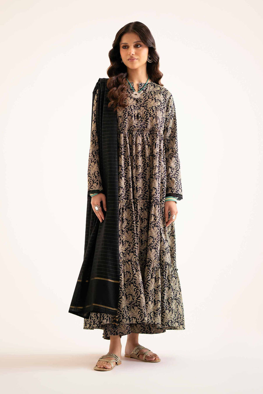Nishat Summer Unstitched Printed Lawn 3Pc Suit - 42401219