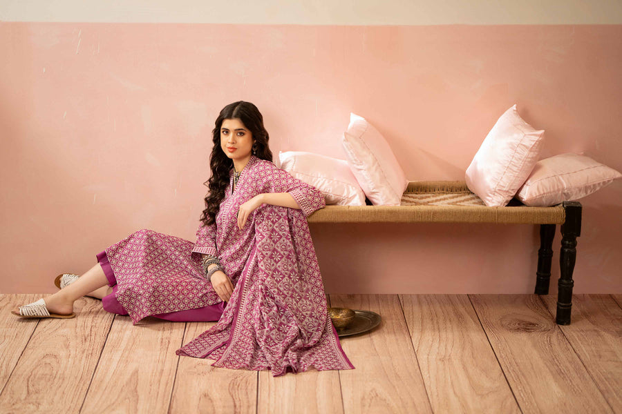 Nishat Summer Unstitched Printed Lawn 3Pc Suit - 42401222