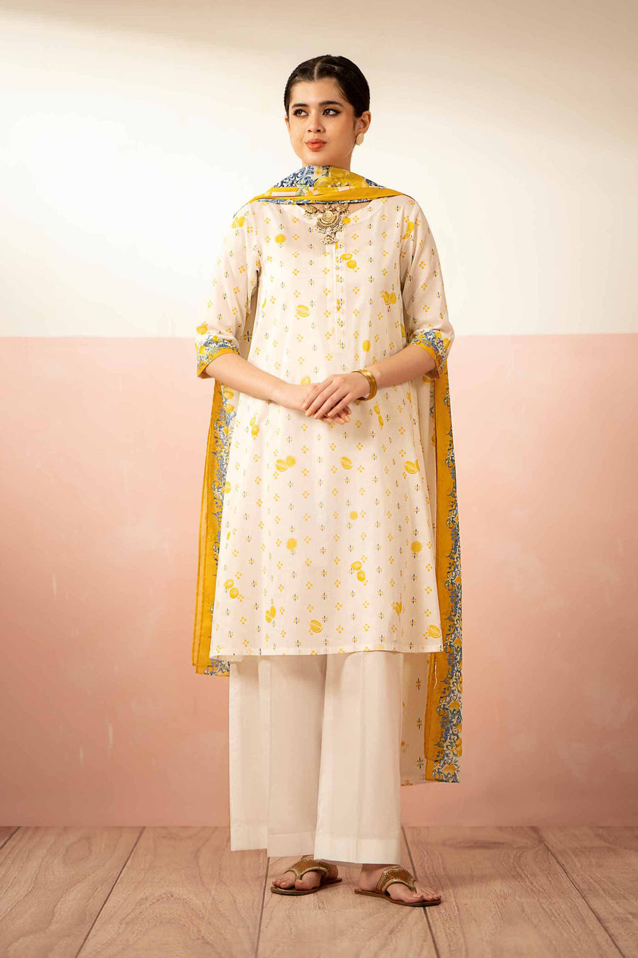 Nishat Summer Unstitched Printed Lawn 3Pc Suit - 42401225