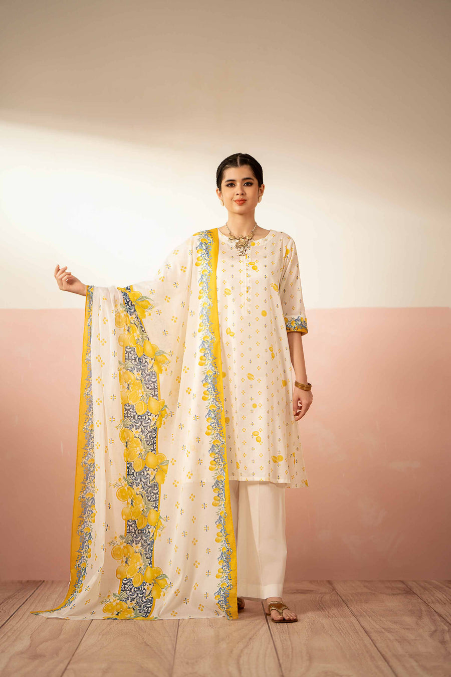 Nishat Summer Unstitched Printed Lawn 3Pc Suit - 42401225
