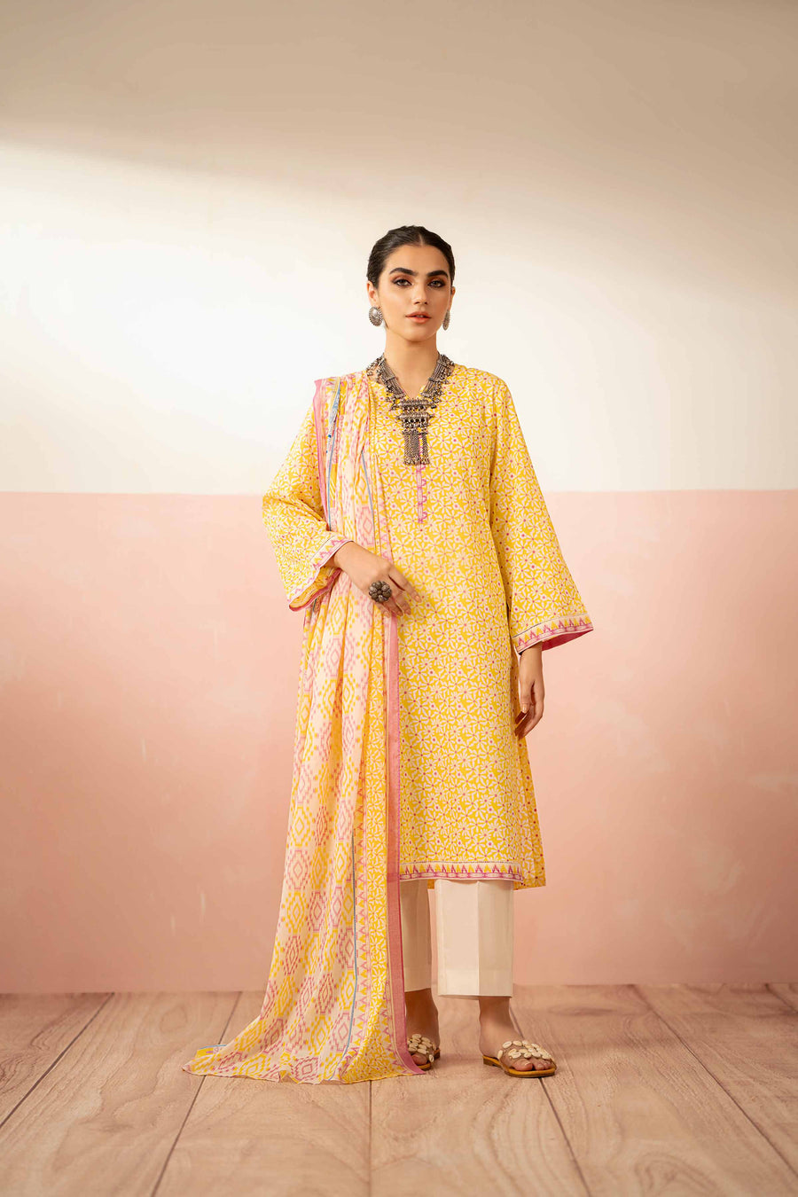 Nishat Summer Unstitched Printed Lawn 3Pc Suit - 42401227