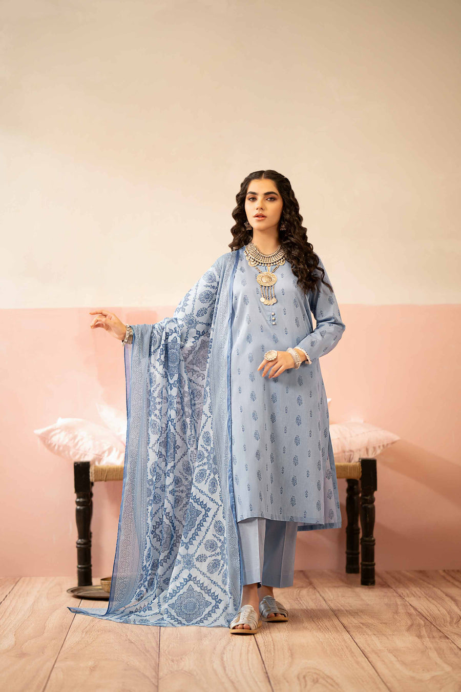 Nishat Summer Unstitched Printed Lawn 3Pc Suit - 42401228
