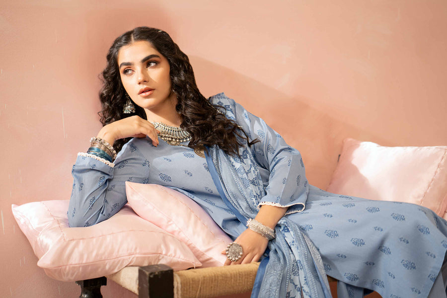 Nishat Summer Unstitched Printed Lawn 3Pc Suit - 42401228