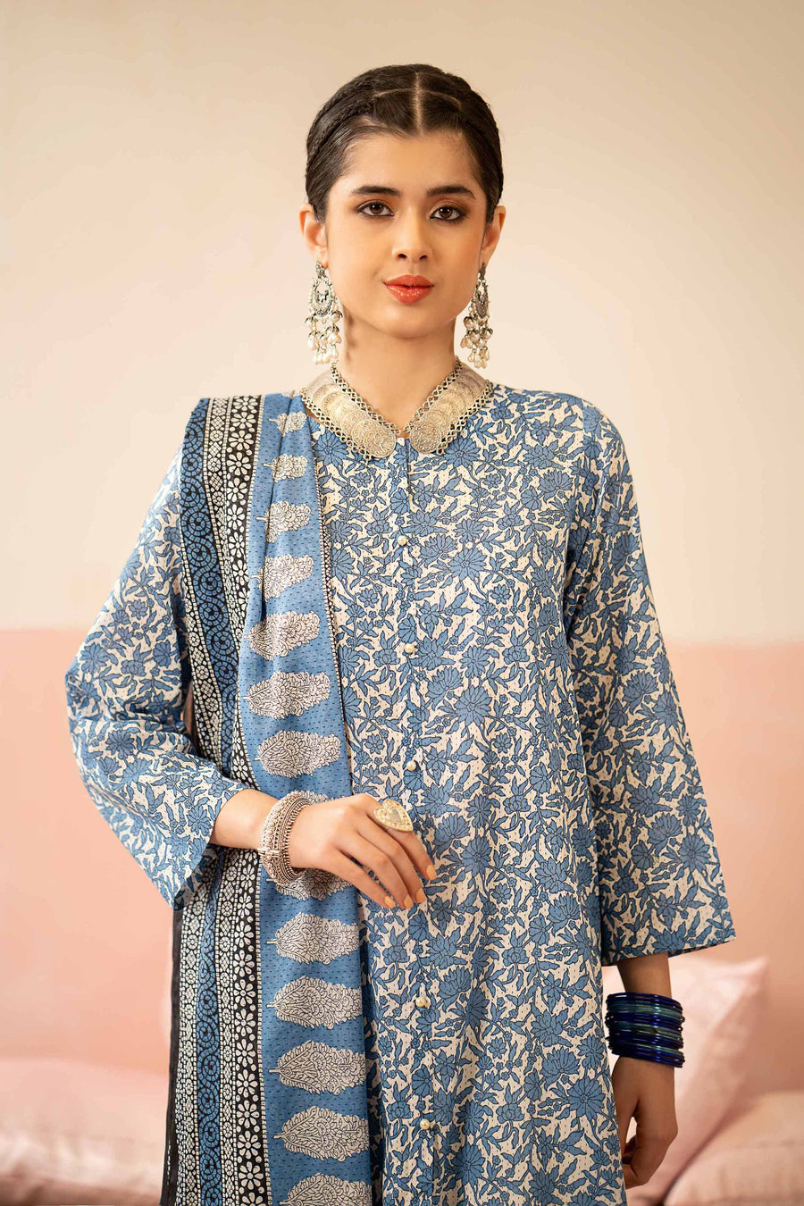 Nishat Summer Unstitched Printed Lawn 3Pc Suit - 42401230