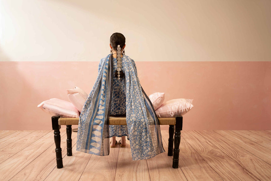 Nishat Summer Unstitched Printed Lawn 3Pc Suit - 42401230