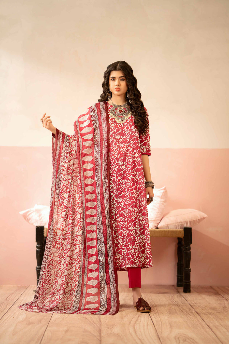 Nishat Summer Unstitched Printed Lawn 3Pc Suit - 42401231