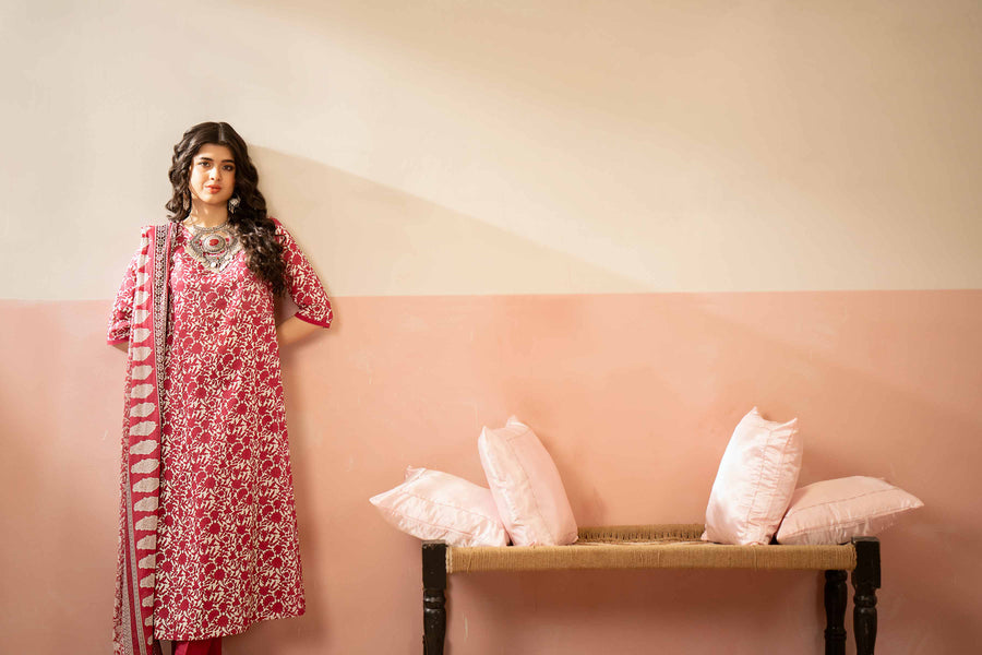 Nishat Summer Unstitched Printed Lawn 3Pc Suit - 42401231