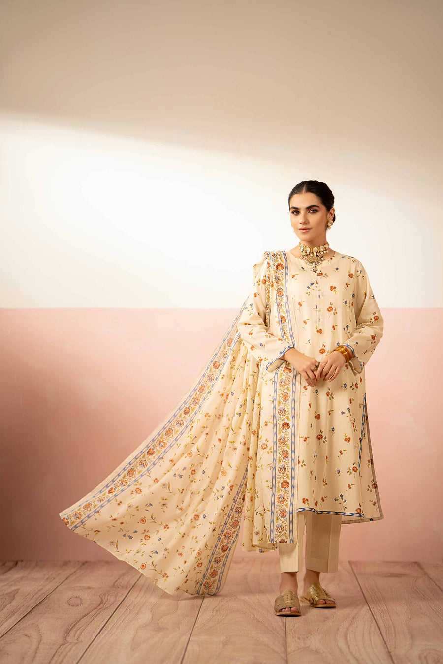 Nishat Summer Unstitched Printed Lawn 3Pc Suit - 42401233