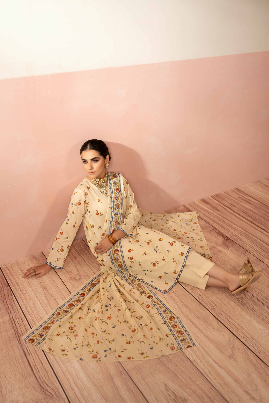 Nishat Summer Unstitched Printed Lawn 3Pc Suit - 42401233