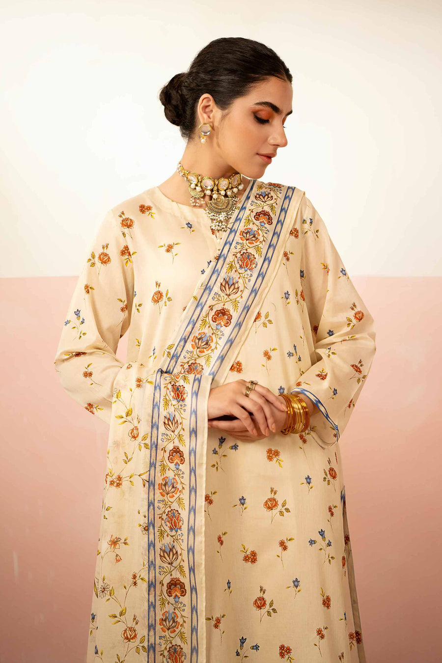 Nishat Summer Unstitched Printed Lawn 3Pc Suit - 42401233