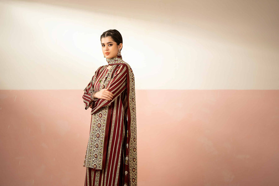 Nishat Summer Unstitched Printed Lawn 3Pc Suit - 42401235