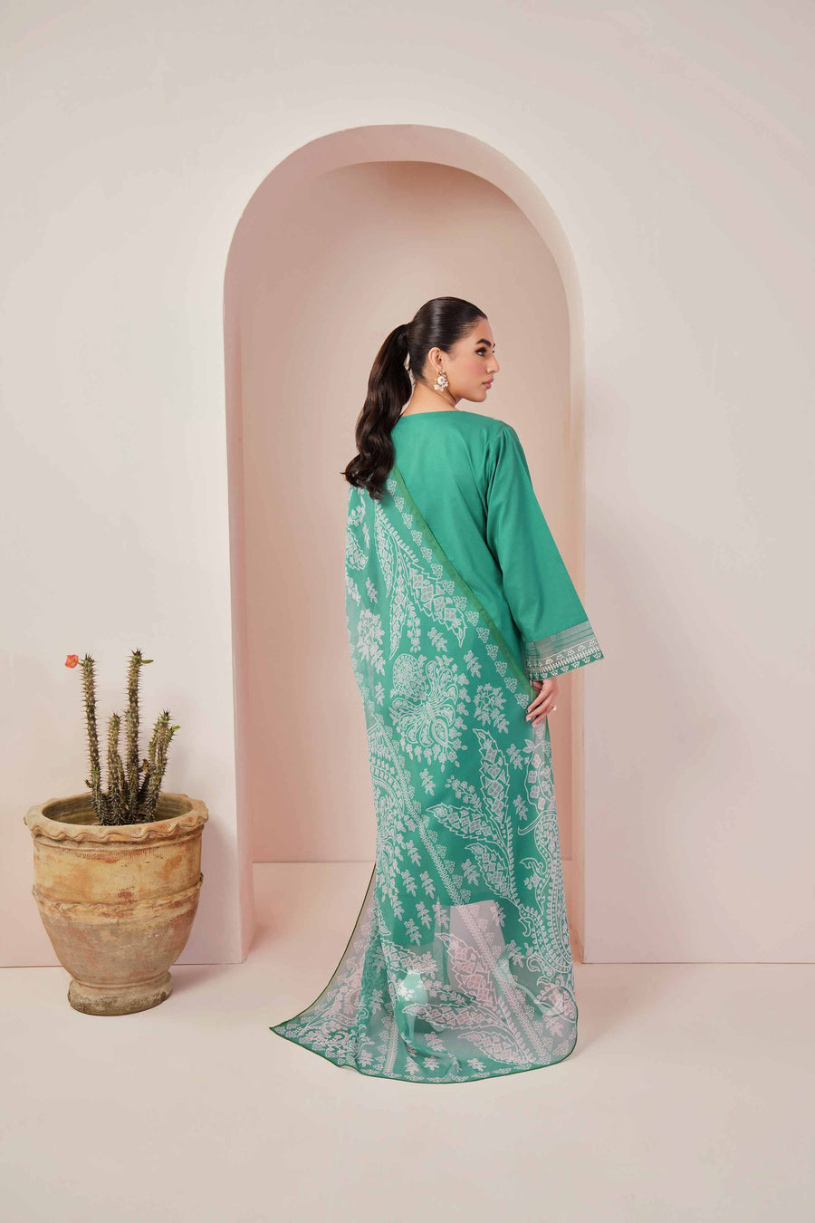 Nishat Summer Unstitched Embroidered Cambric 3Pc Suit - 42401238