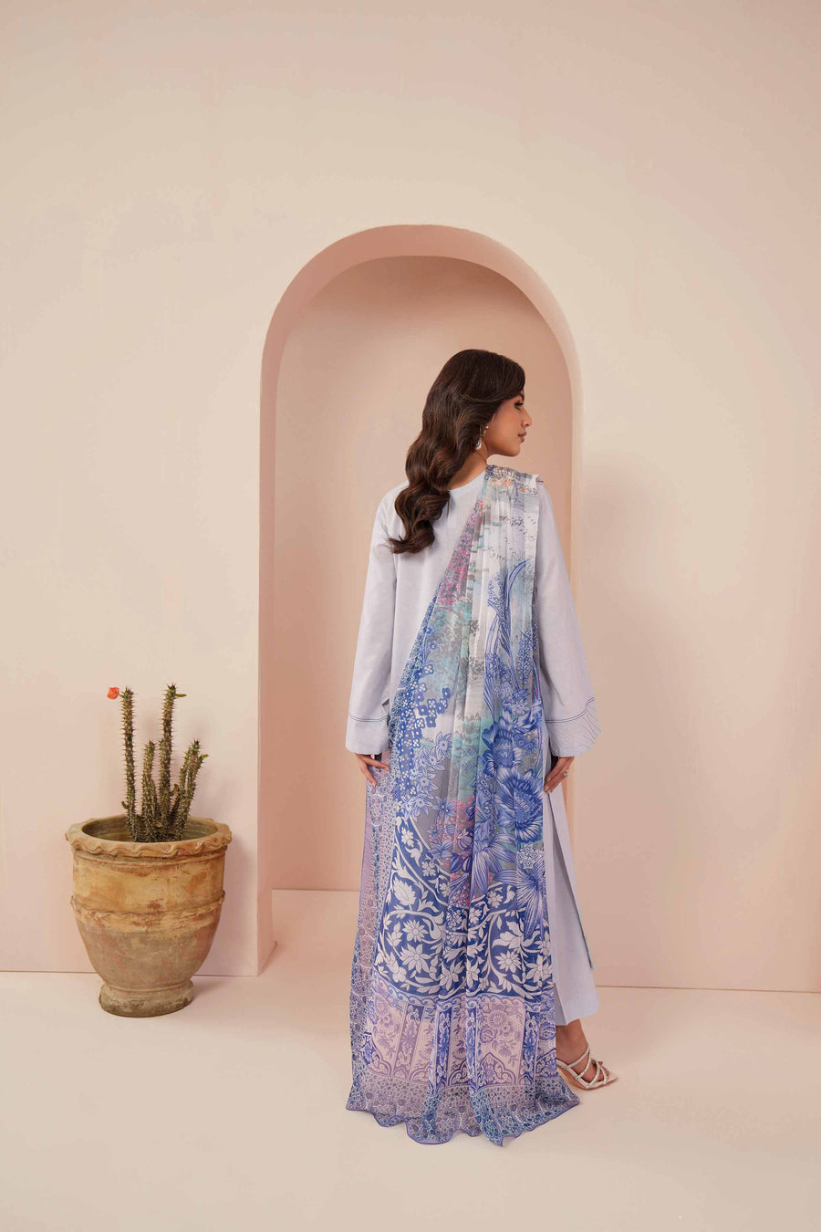 Nishat Summer Unstitched Embroidered Cambric 3Pc Suit - 42401239