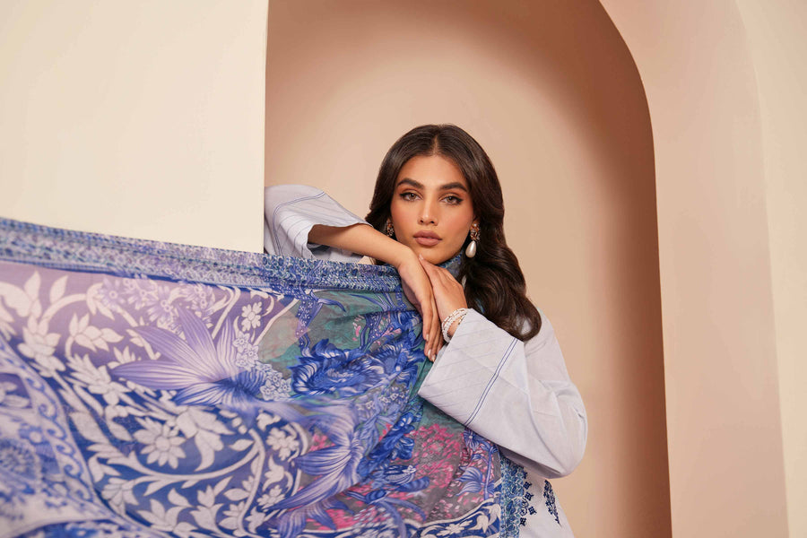 Nishat Summer Unstitched Embroidered Cambric 3Pc Suit - 42401239