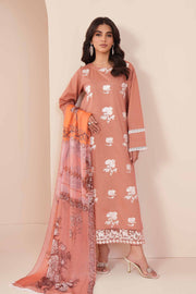 Nishat Summer Unstitched Embroidered Cambric 3Pc Suit - 42401241