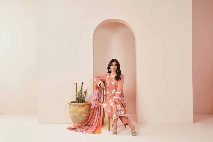 Nishat Summer Unstitched Embroidered Cambric 3Pc Suit - 42401241