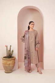Nishat Summer Unstitched Embroidered Cambric 3Pc Suit - 42401242