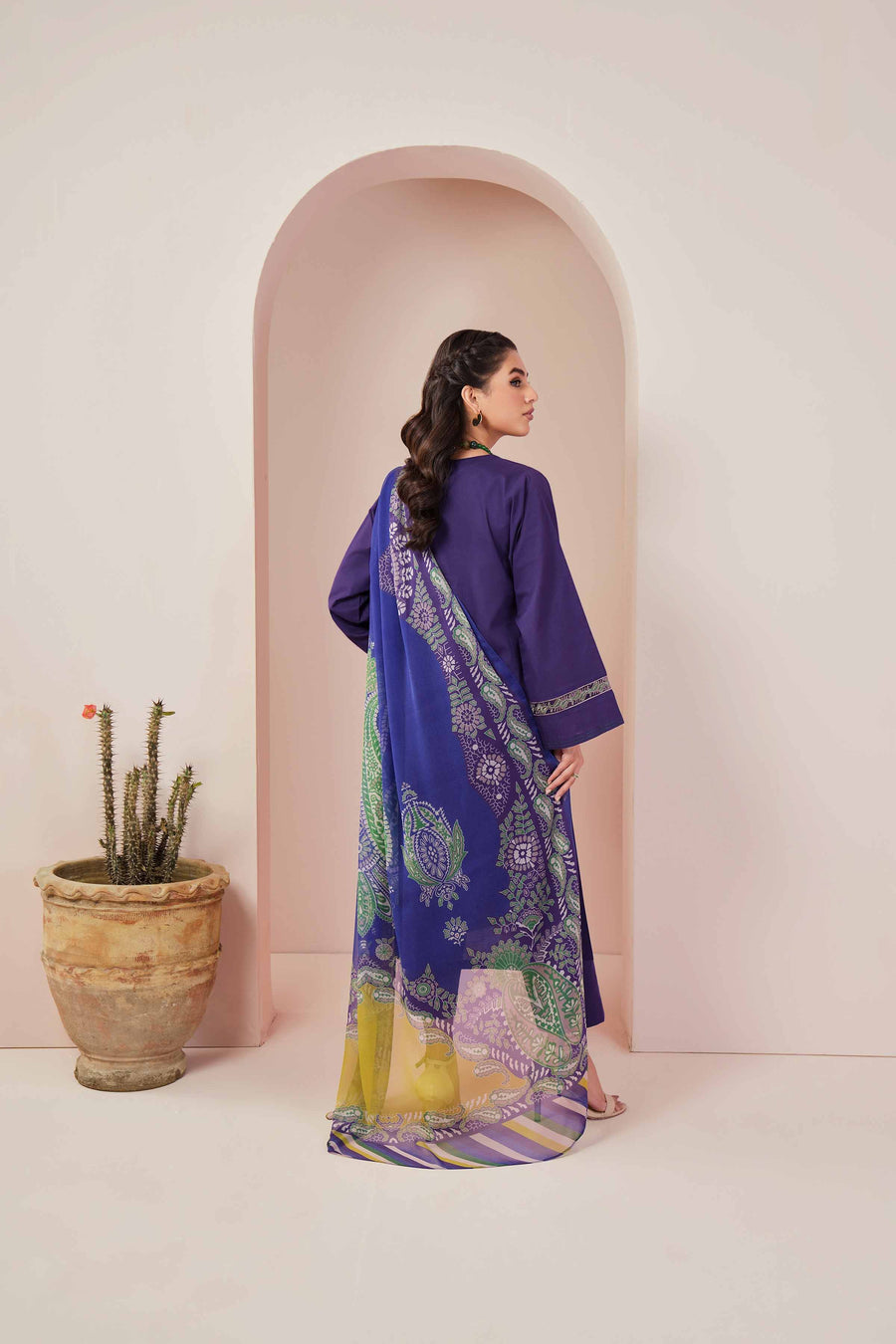 Nishat Summer Unstitched Embroidered Cambric 3Pc Suit - 42401244