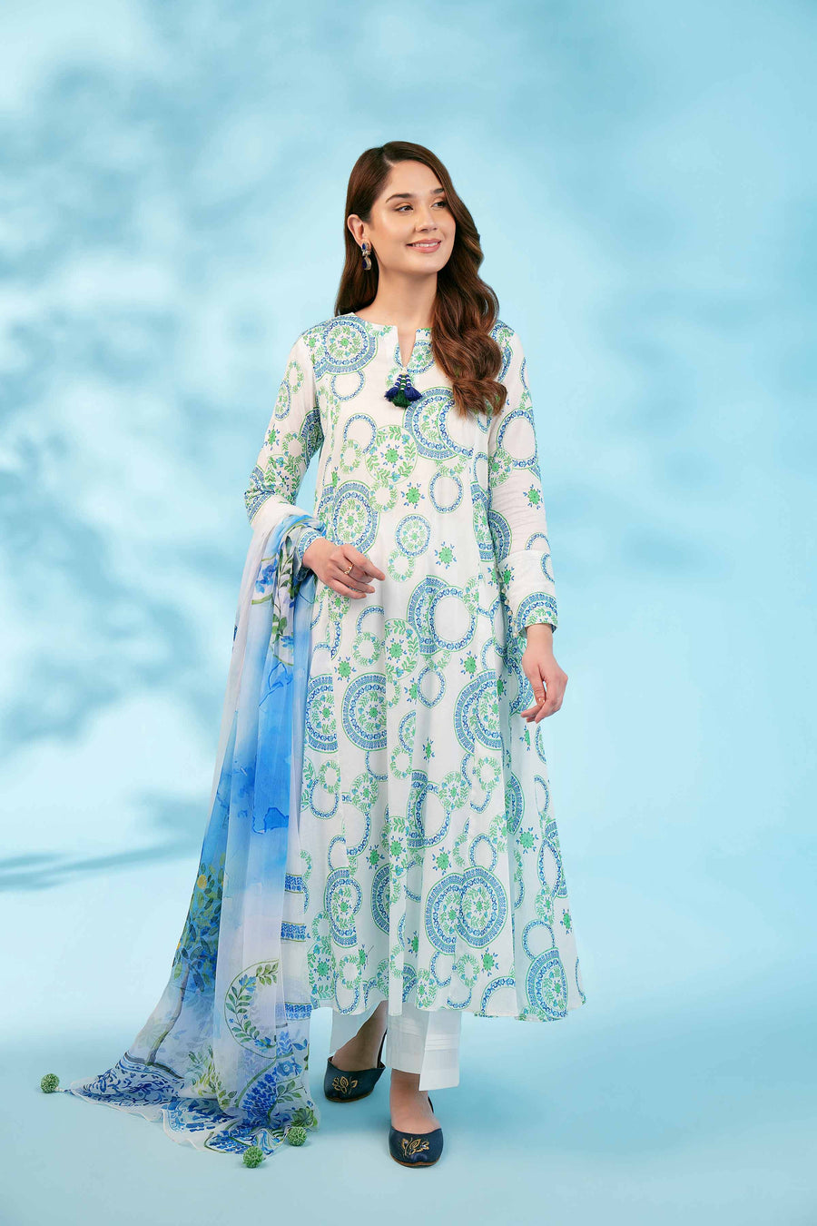 Nishat Festive Eid Printed Lawn Unstitched 2Pc Suit - 42401274
