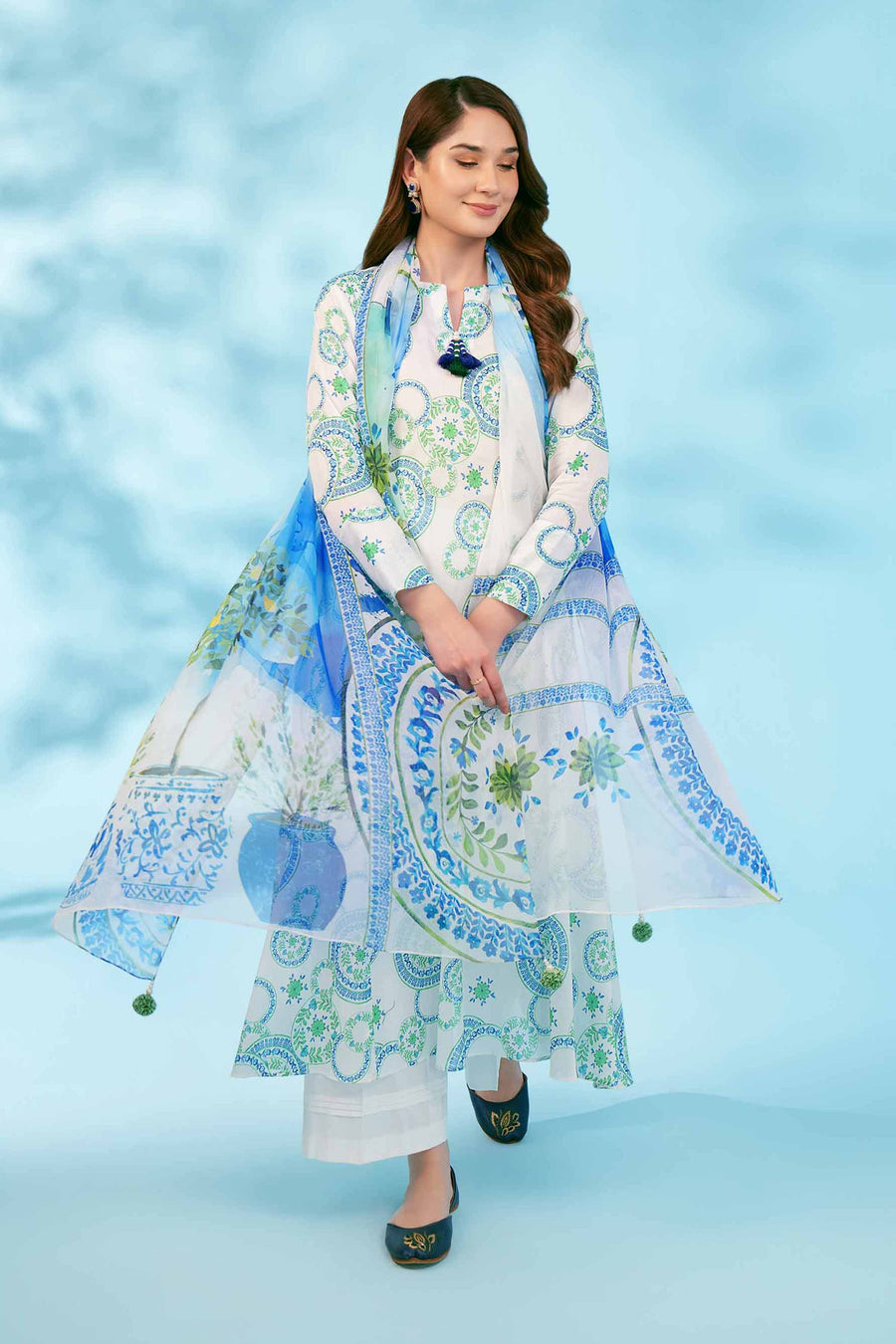 Nishat Festive Eid Printed Lawn Unstitched 2Pc Suit - 42401274