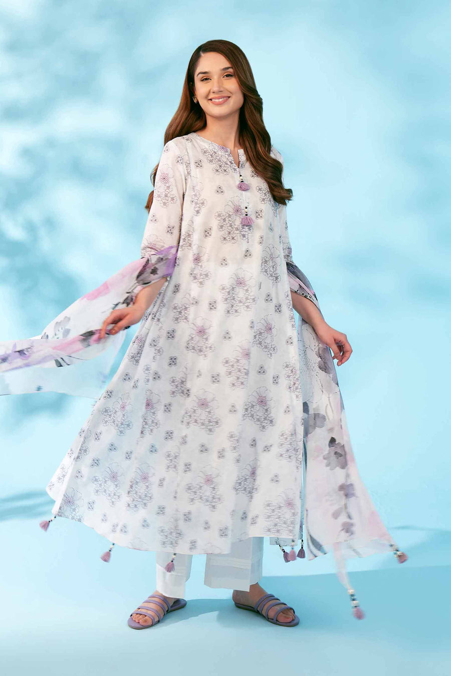 Nishat Festive Eid Printed Lawn Unstitched 2Pc Suit - 42401276