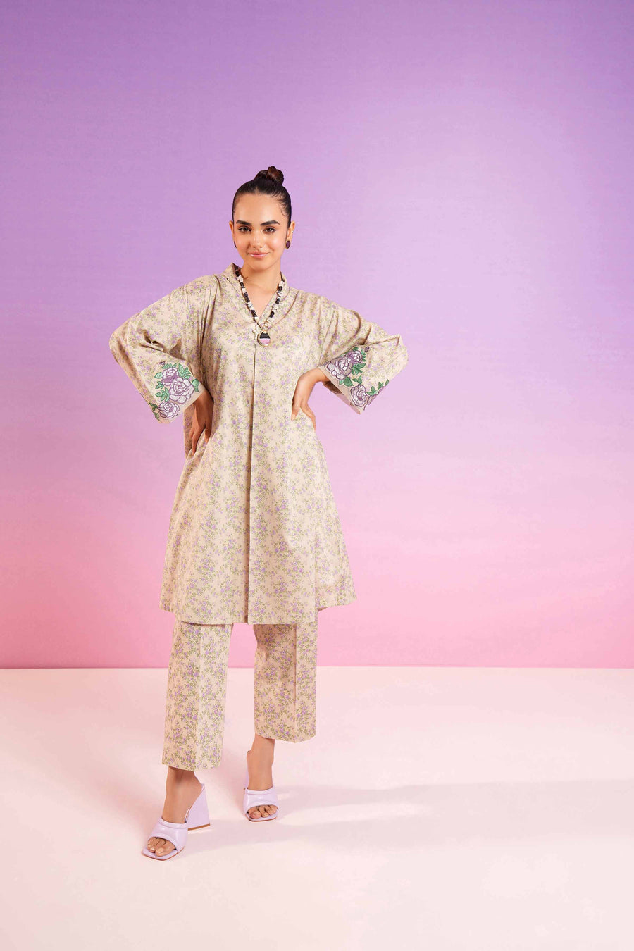 Nishat Festive Eid Embroidered Lawn Unstitched 2Pc Suit - 42401280