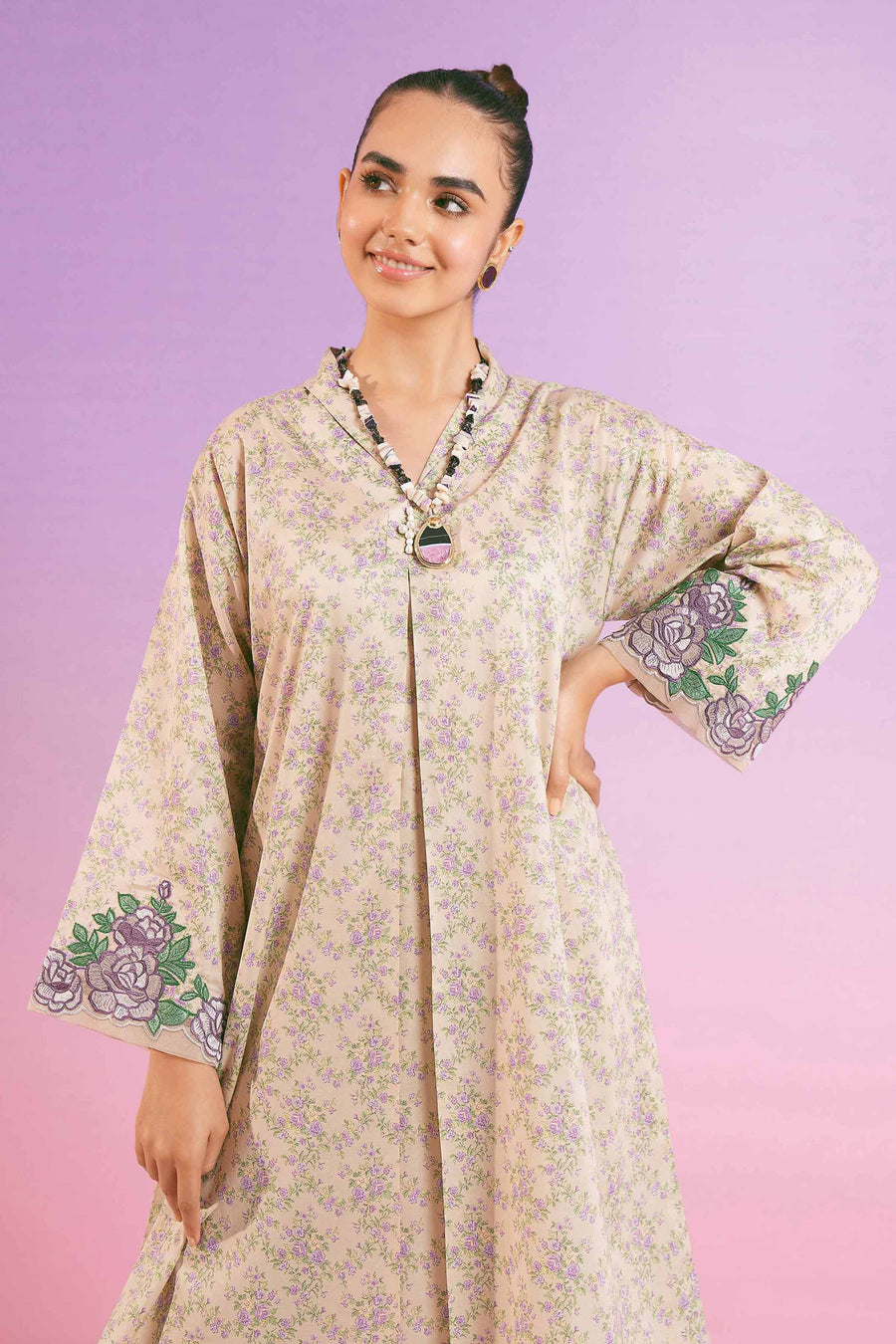 Nishat Festive Eid Embroidered Lawn Unstitched 2Pc Suit - 42401280
